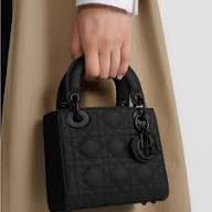 Black Lady Dior-Style Quilted Handbag