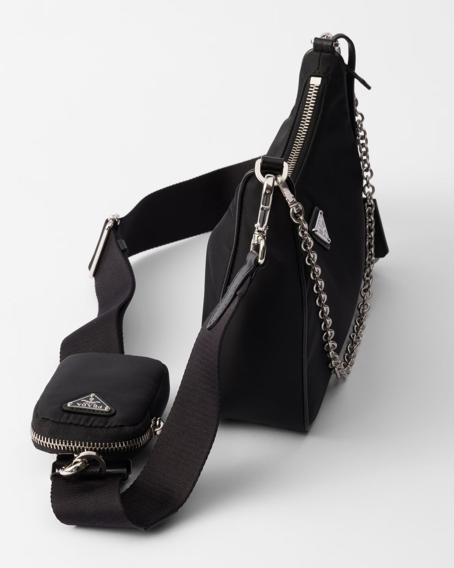 Prada Re-Edition Nylon Shoulder Bag with Mini Pouch
