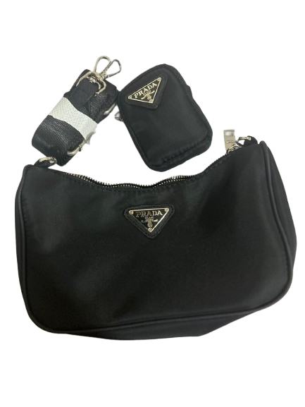 Prada Re-Edition Nylon Shoulder Bag with Mini Pouch