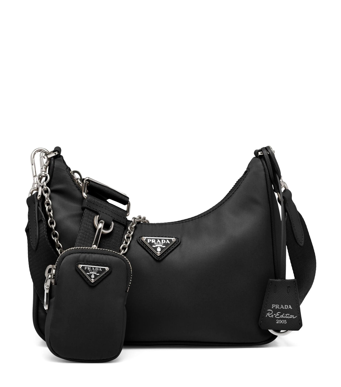 Prada Re-Edition Nylon Shoulder Bag with Mini Pouch