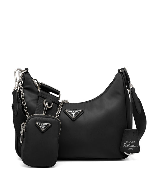 Prada Re-Edition Nylon Shoulder Bag with Mini Pouch