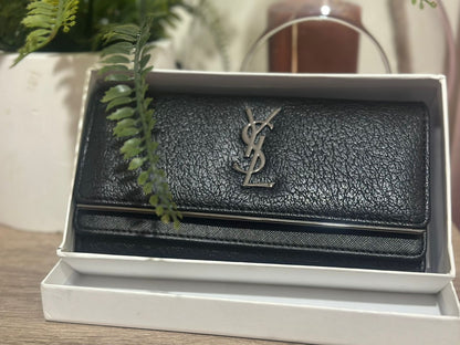 YSL Monogram Leather Continental Wallet