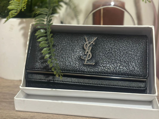 YSL Monogram Leather Continental Wallet